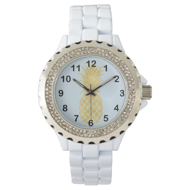 Montre Ananas Gold Glitz (devant)