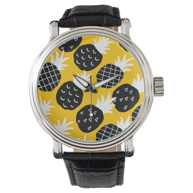 Montre Ananas noir (devant)