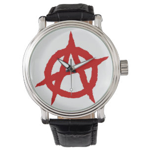 Montre Anarchie symbole punk rouge musique culture signe 