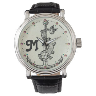 MONTRE ANCRE AVEC MONOGRAMME NAUTIQUE DU POISSON