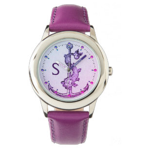Montre Ancre BLEU PURPLE AVEC MONOGRAM NAUTIQUE POISSON