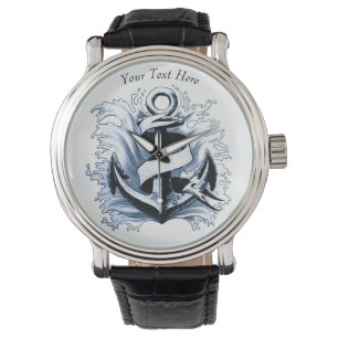 Montre Ancre bleue marine
