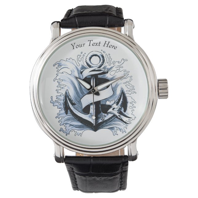 Montre Ancre bleue marine (devant)
