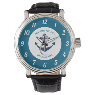 Montre Ancre de bateau Motif nautique personnalisée