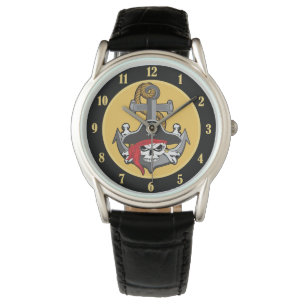 Montre Ancre du crâne pirate