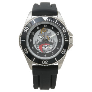 Montre Ancre du crâne pirate