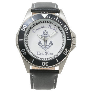 Montre Ancre marine Bleu et blanc