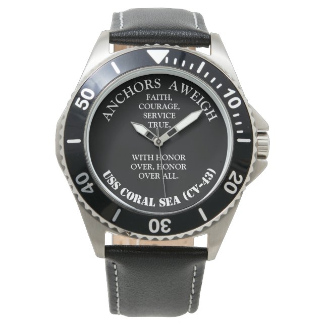 MONTRE ANCRES AWEIGH USS CORAL SEA (CV-43) (devant)