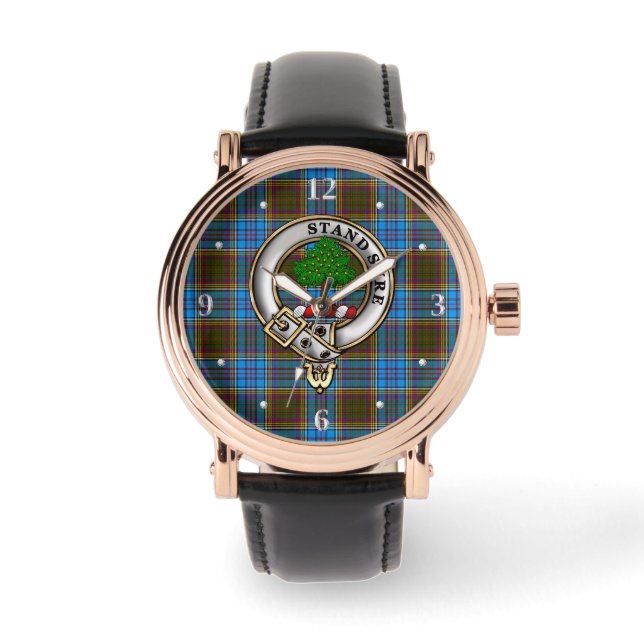 Montre Anderson Clan Badge & Tartan (Recto)