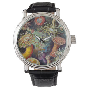Montre Anémones sous-marines vintages par Ernst Haeckel