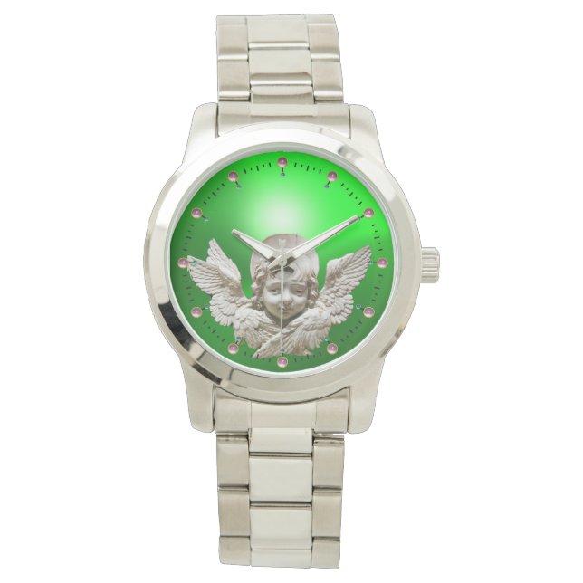 Montre ANGE DE RENAISSANCE FLORENTINE, Vert émeraude (devant)