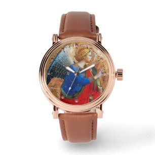MONTRE ANGE EN ROUGE OR ET BLEU