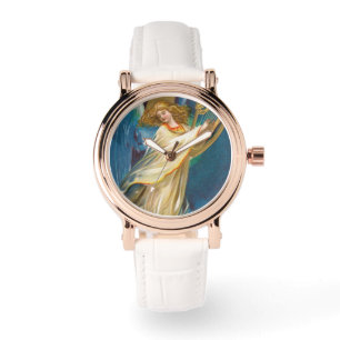 Montre Ange jouant de la musique sur une harpe
