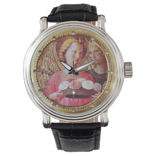 Montre ANGEL AVEC ROSES ET ARCHANGEL GABRIEL Pink Gems