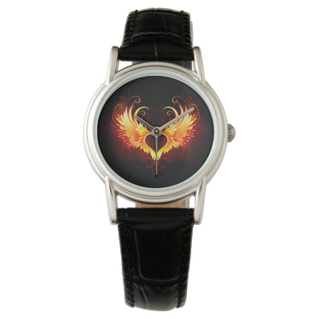 Montre Angel Fire Heart with Wings (devant)