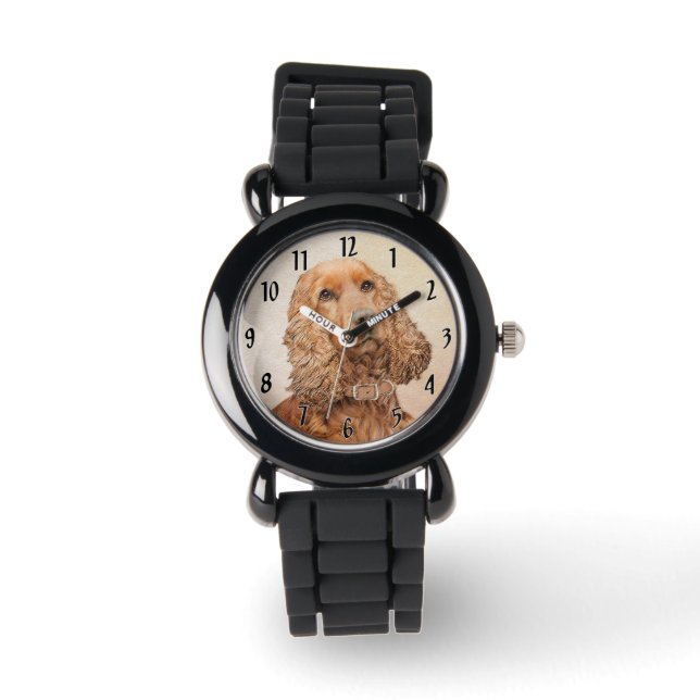 Montre Anglais Cocker Peinture Espagnole - Art Chien orig (Recto)