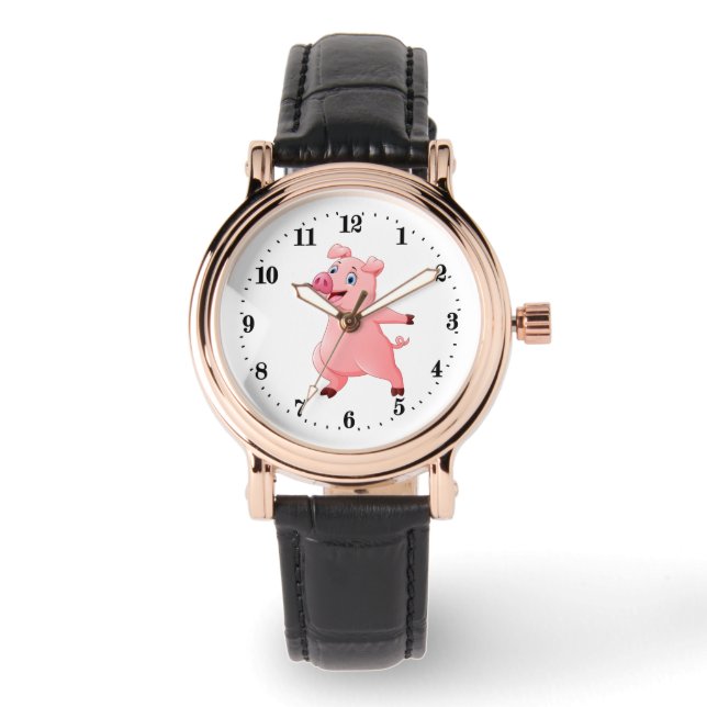 Montre animal adorable de porc (Recto)