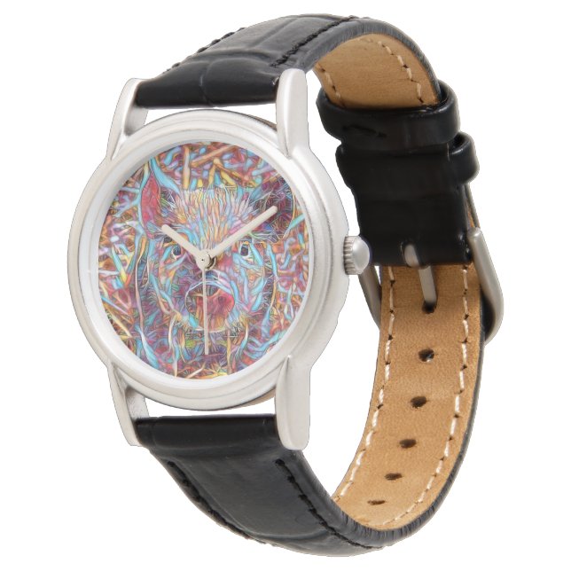 Montre Animal ArtStudio - porcelet funky (Incliné)