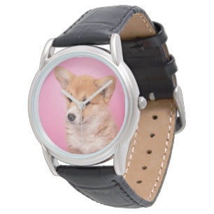 Montre Animaux de bébés cutest   Corgi Chiot rose