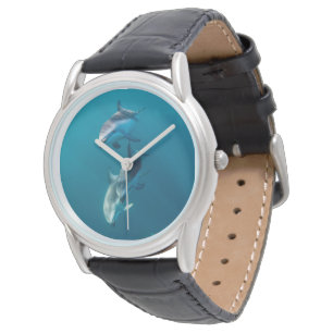 Montre Animaux de bébés cutest Famille de dauphins
