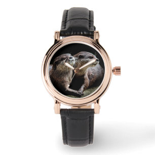 Montre Animaux de bébés cutest Otters tenant les mains