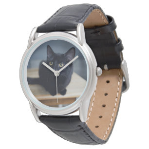 Montre Animaux de bébés cutest   Portrait d'un chat noir