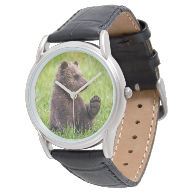 Montre Animaux de bébés cutest | Vague d'ours Brown (Incliné)