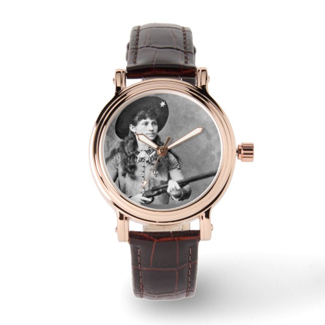 MONTRE ANNIE OAKLEY AVEC LES FEMMES D'ARMES À FEU WRIST W (Recto)