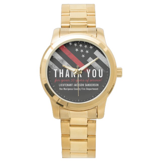 Montre Anniversaire de la retraite des pompiers Ligne rou (devant)