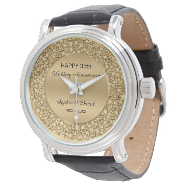 Montre Anniversaire du Mariage Gold Diamonds (Incliné)
