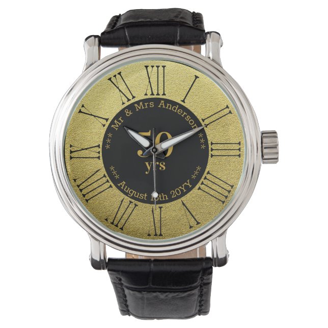 Montre Anniversaire mariage / Retraite personnalisée (devant)