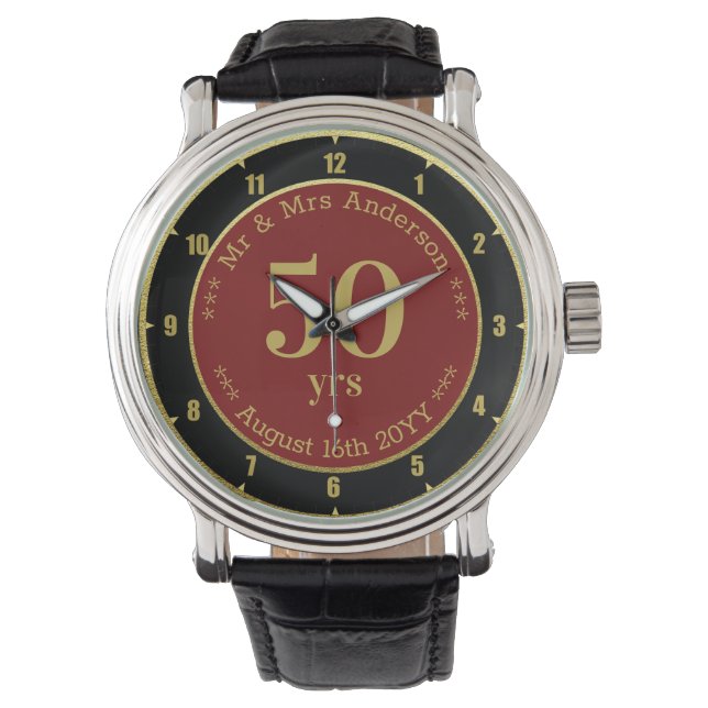 Montre Anniversaire mariage / Retraite personnalisée (devant)