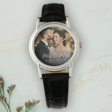 Montre Anniversaire photo Mariage moderne Elégant