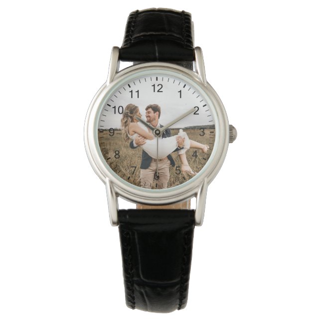 Montre Anniversaire photo Mariage moderne Elégant (devant)