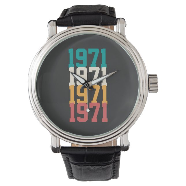 Montre Anniversaire Vintage personnalisé (devant)