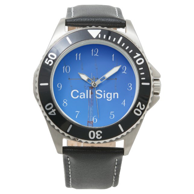 Montre Antenne de poutre et indicatif d'appel (devant)