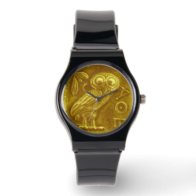 Montre ANTIQUE OWL or jaune (Recto)