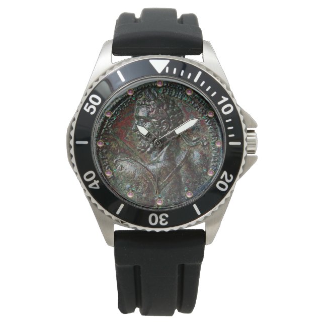MONTRE ANTIQUE ROMAIN BRONZE MEDALLION SEPTIMUS SÉVERS (devant)