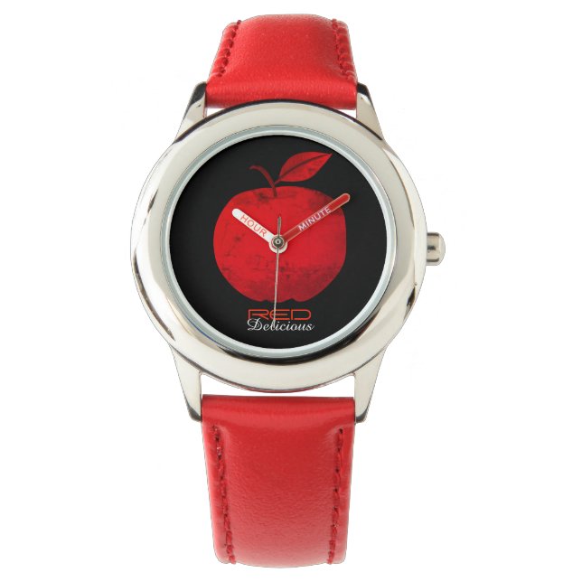 Montre Apple Red Delicious Cool noir (devant)