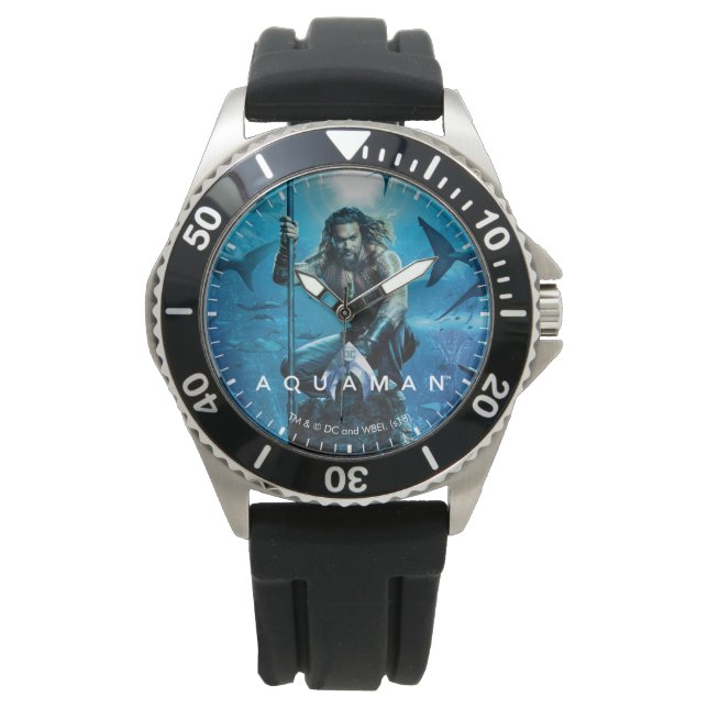 Montre Aquaman | Prince Orin avec animaux aquatiques (devant)