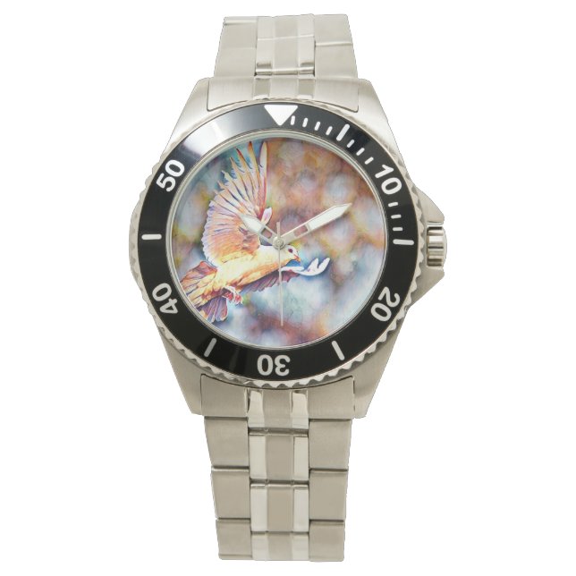 Montre aquarell dove (devant)