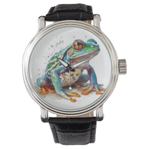 Montre Aquarelle à bijoux grenouille