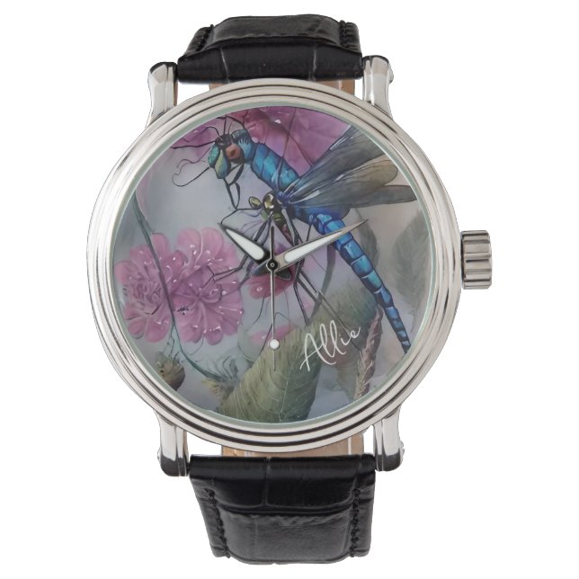Montre Aquarelle Bleu (devant)