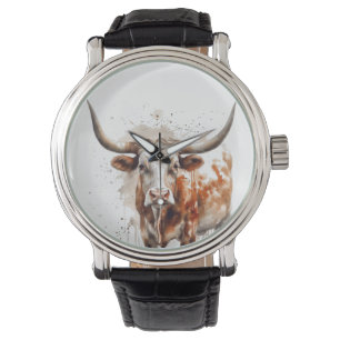 Montre aquarelle d'une vache londres