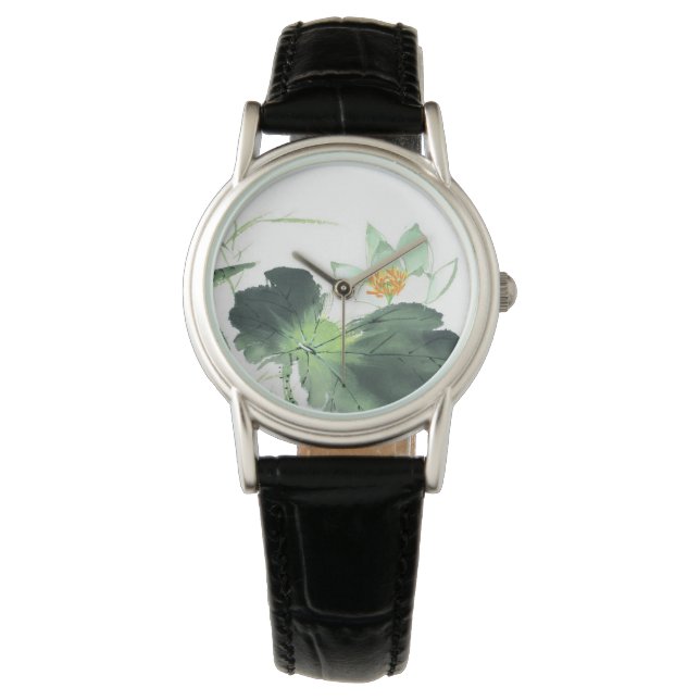 Montre Aquarelle Pond Lotus Peace (devant)