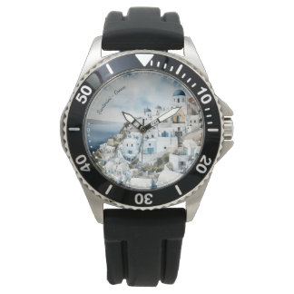 Montre Aquarelle Santorin Grèce