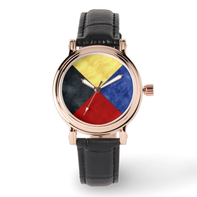 Montre Aquarelle Signal nautique Pavillon maritime (Recto)