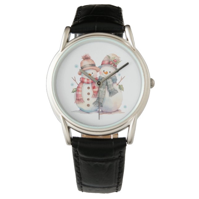 Montre Aquarelle Snowman (devant)