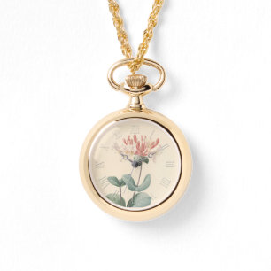 Montre Aquarelles botaniques vintages Honeysucké W Watch