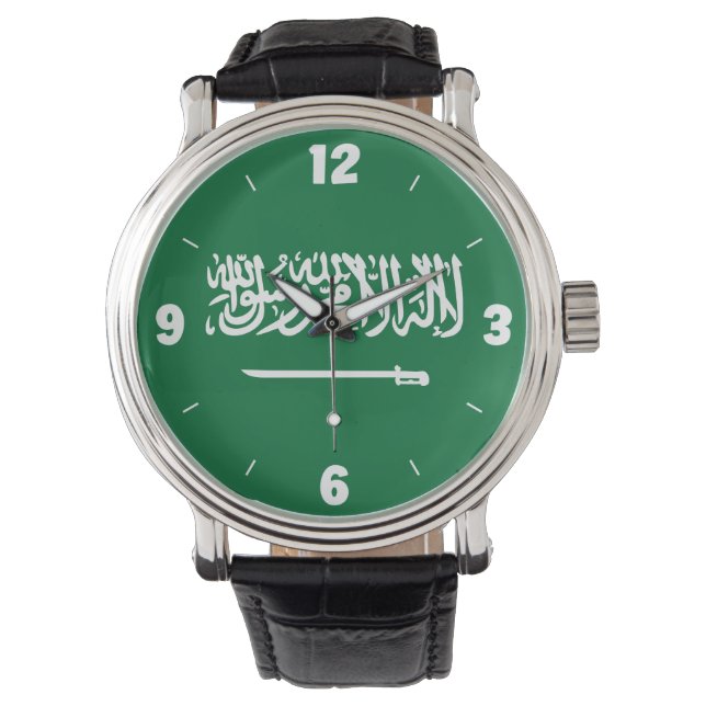Montre Arabie Saoudite Nationale Drapeau Patriotique (devant)